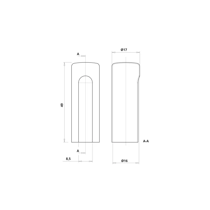 Pokrivne kape 16mm ALU